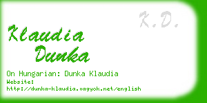 klaudia dunka business card